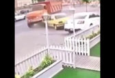 تصادف شدید به دلیل ترمز بریدن کامیون+فیلم 