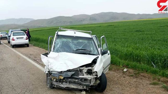 راننده این پراید بخاطر تصادف با سگ ، جان باخت! +عکس